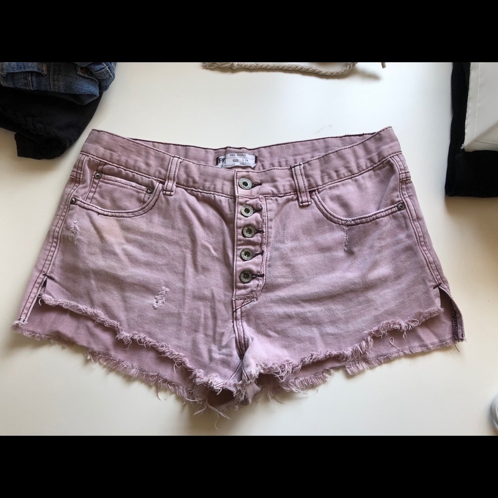 Faded Purple Free People high waisted shorts